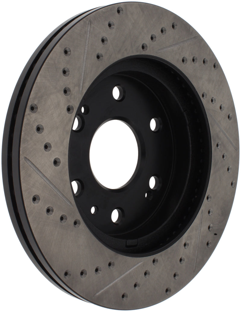 Stoptech 127.66057R 05-10 GMC Sierra 1500 (w Rear Drum) / 07-09 GMC Yukon Front Right Slotted & Drilled Rotor