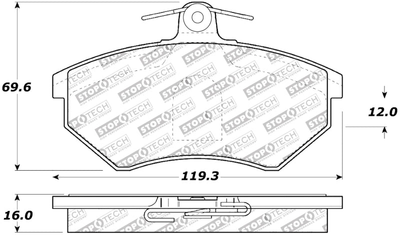 Stoptech 308.0696 Street Touring Brake Pads