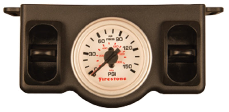 Firestone 2574 Pneumatic Dual Pressure Gauge - White Plastic (WR17602574)