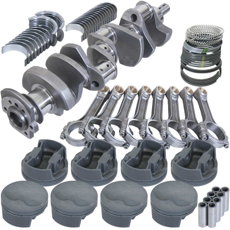 Eagle 13015040 fits Chevy 400 3.750in Crank 6.000in I-Beam Rods -5cc Flat Top 4.165in Pistons Rotating Assembly