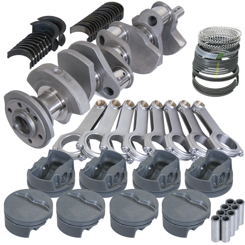Eagle 12013040 fits Chevy 350 3.875in Crank 6.000in H-Beam Stroker Rods -5cc 4.040in Pistons Rotating Assembly