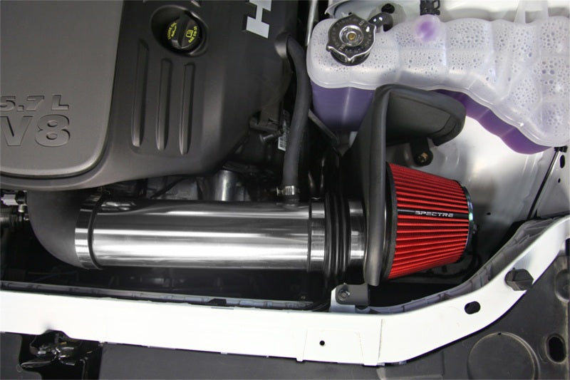 Spectre 9036 11-17 fits Dodge Challenger/Charger 5.7L V8 Air Intake Kit - Polished w/Red Filter