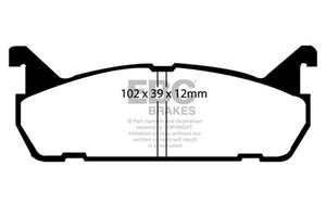 EBC UD458 91-96 fits Ford Escort 1.8 Ultimax2 Rear Brake Pads