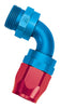 Russell 612470 Performance Hose End #8 Hose to #8 Radius Inlet Port 90 Deg Red/Blue
