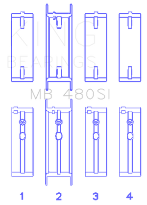 King MB480si fits Buick 90-96 L27 V6 Main Bearing Set