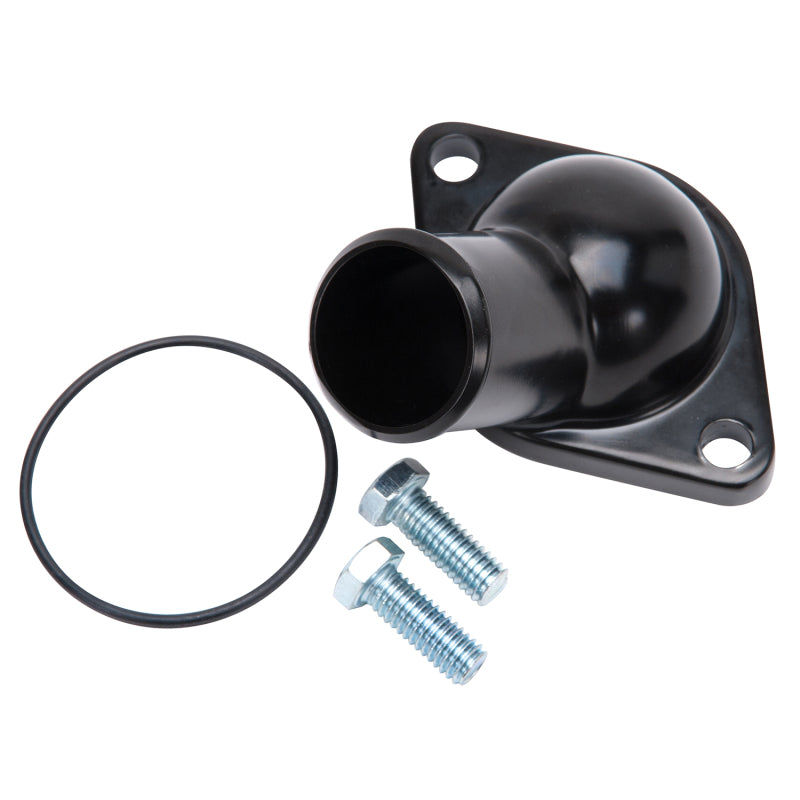 Edelbrock 48093 fits Chevy 15 Deg. Water Neck Steel - Black