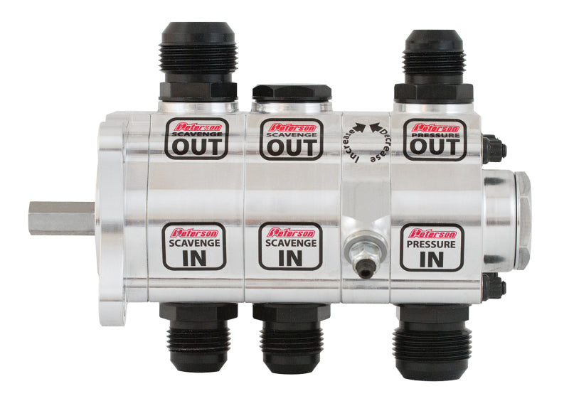 Peterson Fluid Systems 411355 R4 3-Stage Oil Pump - Right Side Mount - HV - Rear Drive