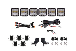 Diode Dynamics DD7235 fits Bronco SS5 6-Pod CrossLink Grille Lightbar Kit Sport - White Combo