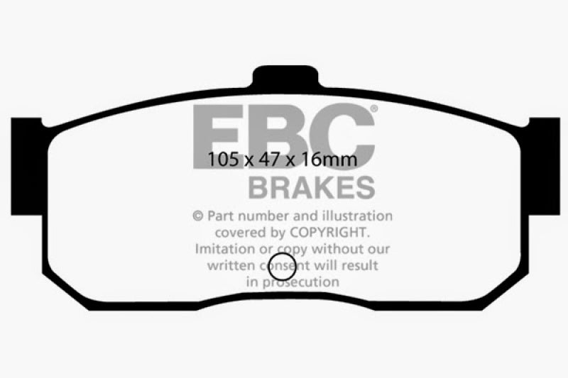 EBC DP2889 fits Infiniti 91-97 G20 2.0 Greenstuff Rear Brake Pads