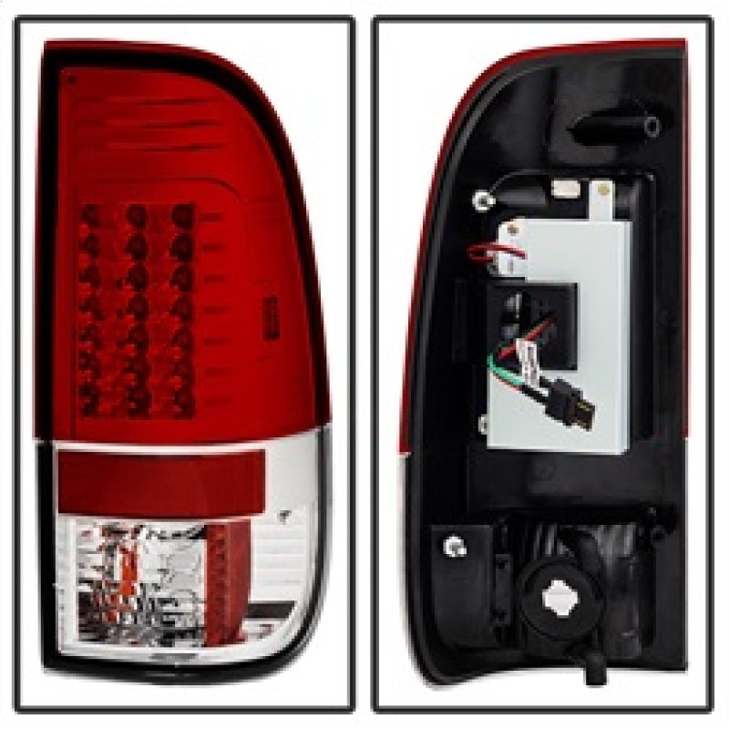 Spyder 5029195 fits Ford 08-15 Super Duty Version 2 LED Tail Lights Red Clear A