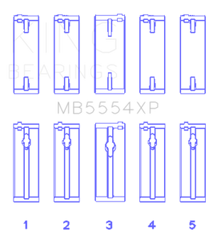 King MB5554XPSTDX fits Toyota 3SGTE (Size STDX) Performance Main Bearing Set