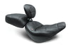 Mustang 79495 Harley Street Bob Standard Touring Recessed Pass Seat - Black