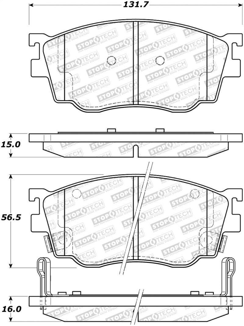 Stoptech 308.0755 Street Brake Pads