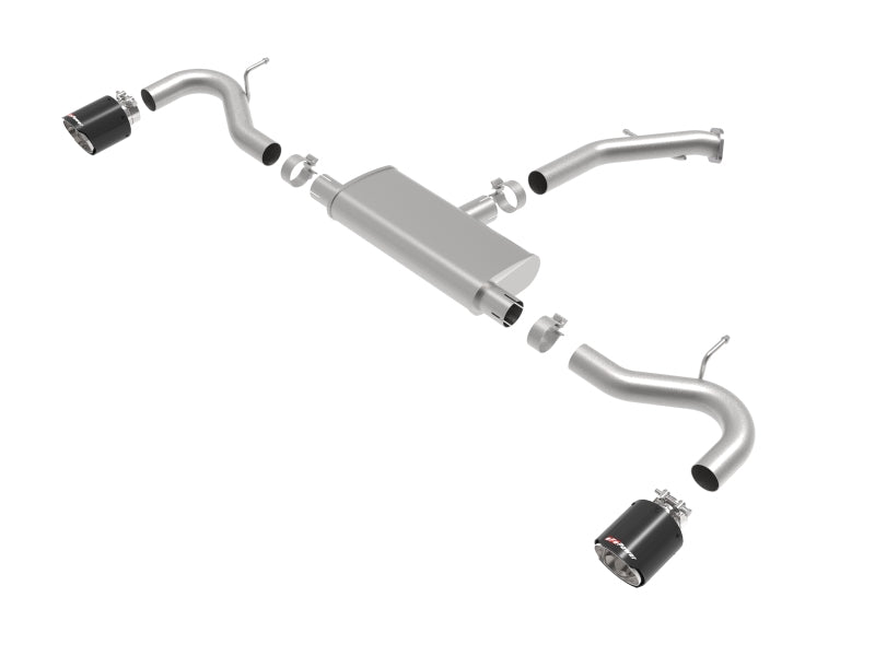 AFE 49-47016-C  2.5in 409 SS Axle-Back Exhaust System Carbon Fiber 18-20 fits H