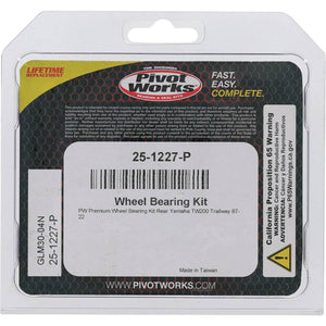 Pivot World 25-1227-P fits Yamaha Wheel Bearing Kit Premium Bearings