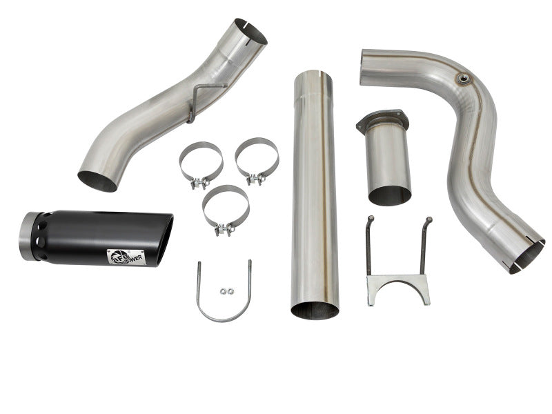 AFE 49-43090-B Bore-HD 5in DPF Back 409 SS Exhaust System w/Black Tip 2017 fits