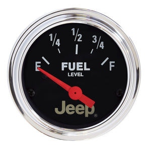AutoMeter 880243 Autometer fits Jeep 52mm 0 OHMS Empty/90 OHMS Full Short Sweep Electronic Fuel Level Gauge
