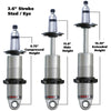 Ridetech 24139905 HQ Series CoilOver Shock 3.6in Travel 2.5in Coil Eye/Stud Mounting 9.425inx13.025in