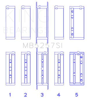 KING KINGMB5257SI1.0 fits KING MB5257SI1.0 Engine Bearings General Motors 379/V