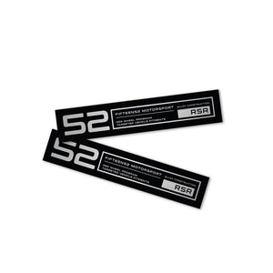 fifteen52 52-RSR-LIPDECAL-BLACK-SET Holeshot RSR Wheel Lip Decal Set of Four - Blk