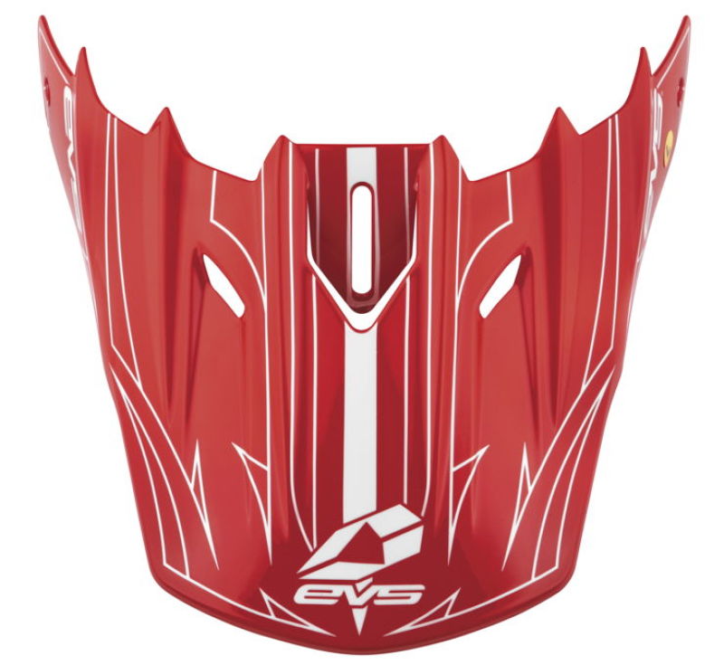 EVS H16T5P-VSRW T5 Pinner Visor - Red/White