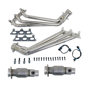 BBK  4041 Camaro V6 Long Tube Exhaust Headers With Converters - 1-5/8 Chrome