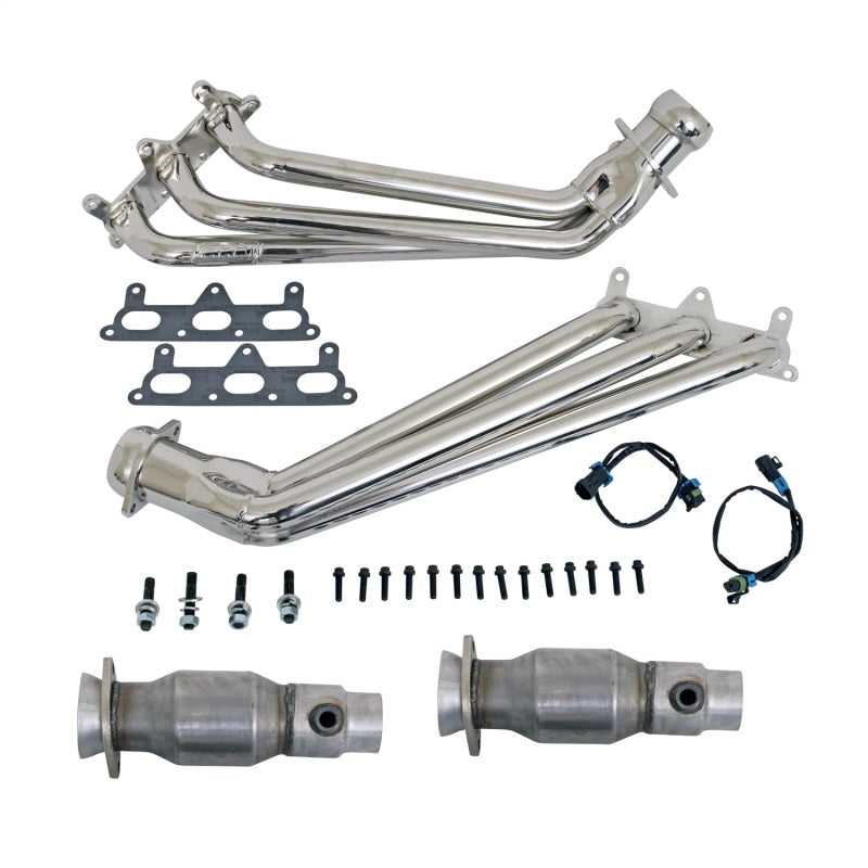 BBK  4041 Camaro V6 Long Tube Exhaust Headers With Converters - 1-5/8 Chrome