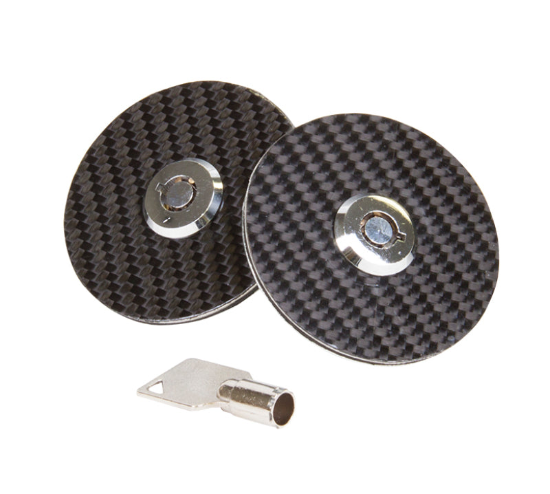 NRG CHL-100 Hood Lock w/Key - Black Carbon Fiber Overlay