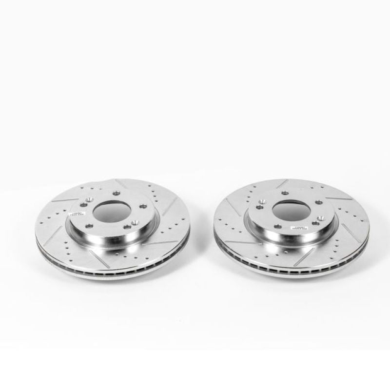PowerStop fits Hyundai 11-19 Elantra Front Evolution Drilled & Slotted Rotors -