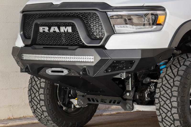 Addictive Desert Designs F611422770103 2019 fits Ram Rebel 1500 Stealth Fighter Fr Bumper w/Winch&Parking Sensor Mounts