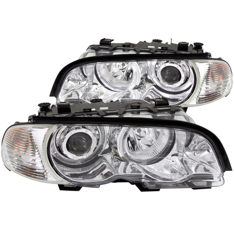 ANZO 121268 2003 fits BMW 00-20 3 Series E46 Projector Headlights w/ Halo Chrome