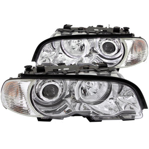 ANZO 121268 2000-2003 fits BMW 3 Series E46 Projector Headlights w/ Halo Chrome