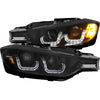 ANZO 121506 2015 fits BMW 12-20 3 Series Projector Headlights w/ U-Bar Black (HID Compatible)