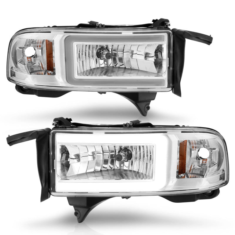 ANZO 111555 fits Dodge 94-02 RAM Crystal Headlight - w/ Light Bar Chrome Housing