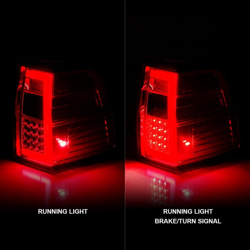 ANZO 311410 For Expedition LED Taillights w/ Light Bar Chrome Housing Red/Clear Lens