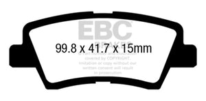 EBC UD1848 17+ fits Kia Sportage 2.0L Turbo (FWD w/Manual PB) Ultimax Rear Brake Pads