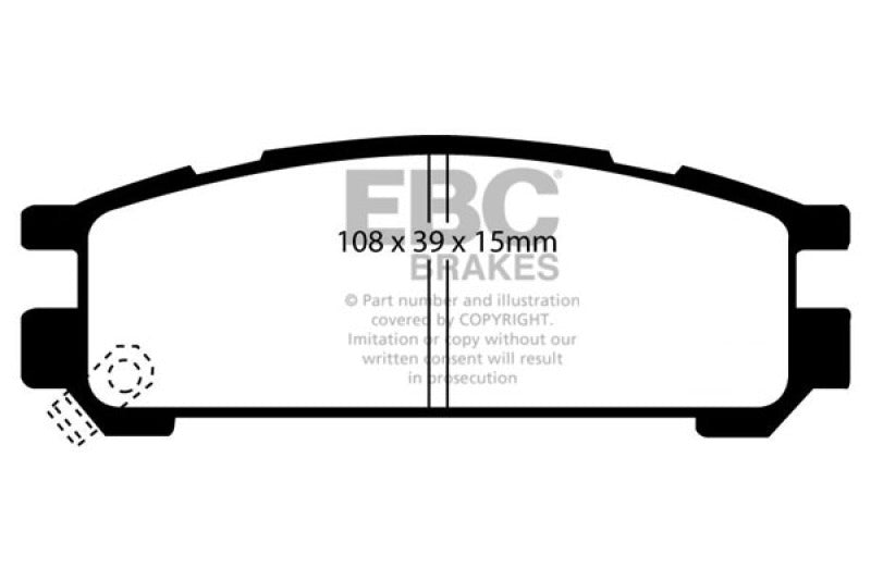 EBC DP2821 fits Subaru 93-96 Impreza 1.8 Greenstuff Rear Brake Pads