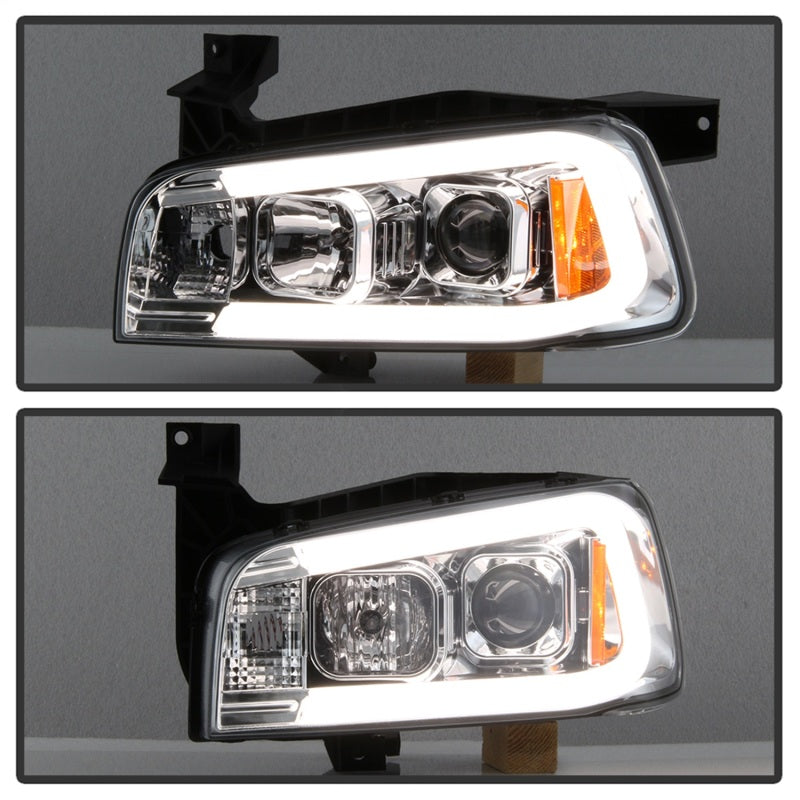Spyder 5085238 fits Dodge 06-10 Charger Projector Headlights - LED Light Bar -