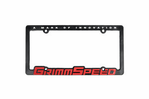 GrimmSpeed 111051 License Plate Frame - GrimmSpeed Red Text (Single)