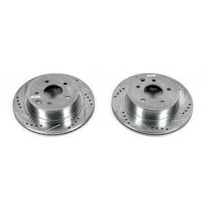 PowerStop fits Infiniti 03-04 M45 Rear Evolution Drilled & Slotted Rotors - Pair