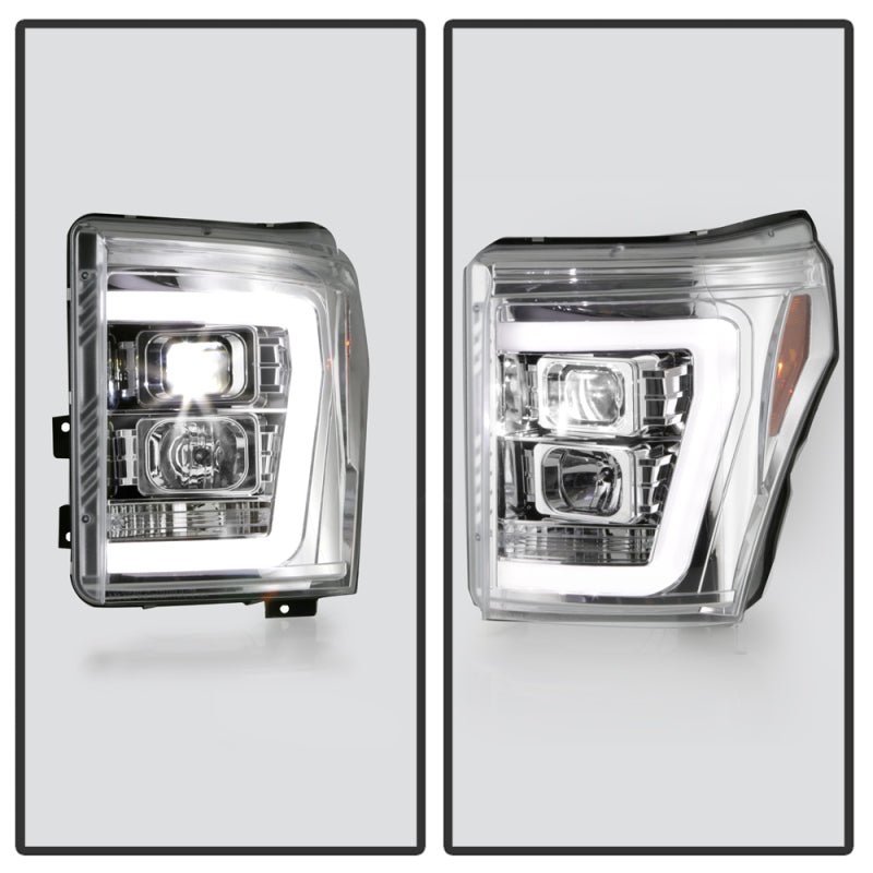 Spyder 5087881 fits Ford 11-16 F250/350/450 V2 High-Power LED Headlights-White