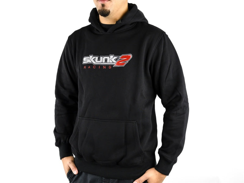 Skunk2 734-99-0390 Embroidered Logo Hooded Sweatshirt - L (Black)