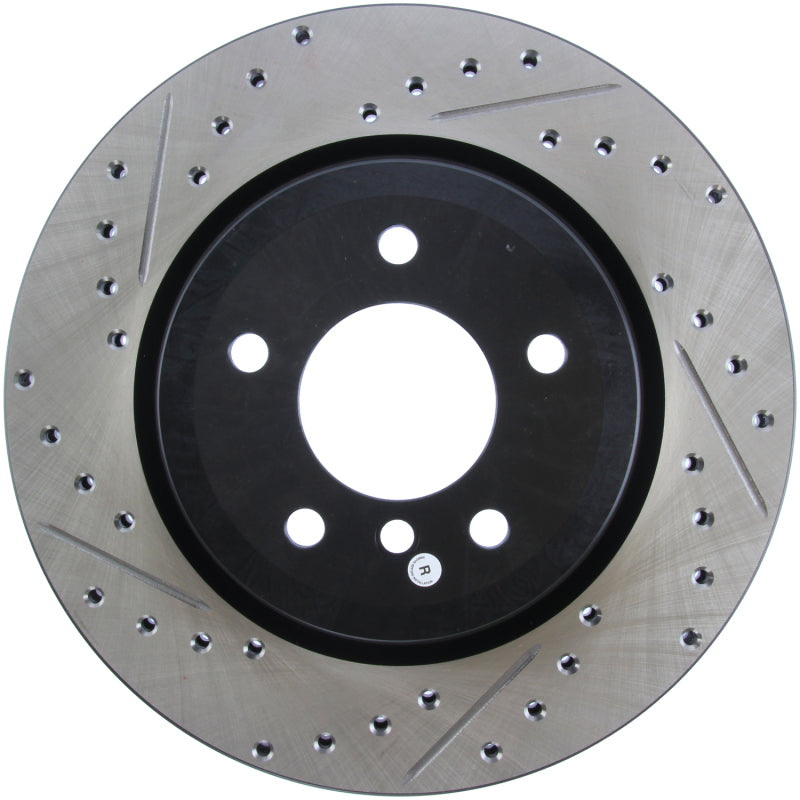 Stoptech 127.34080R 06 fits BMW 330 / 07-09 BMW 335 Slotted & Drilled Right Rear Rotor