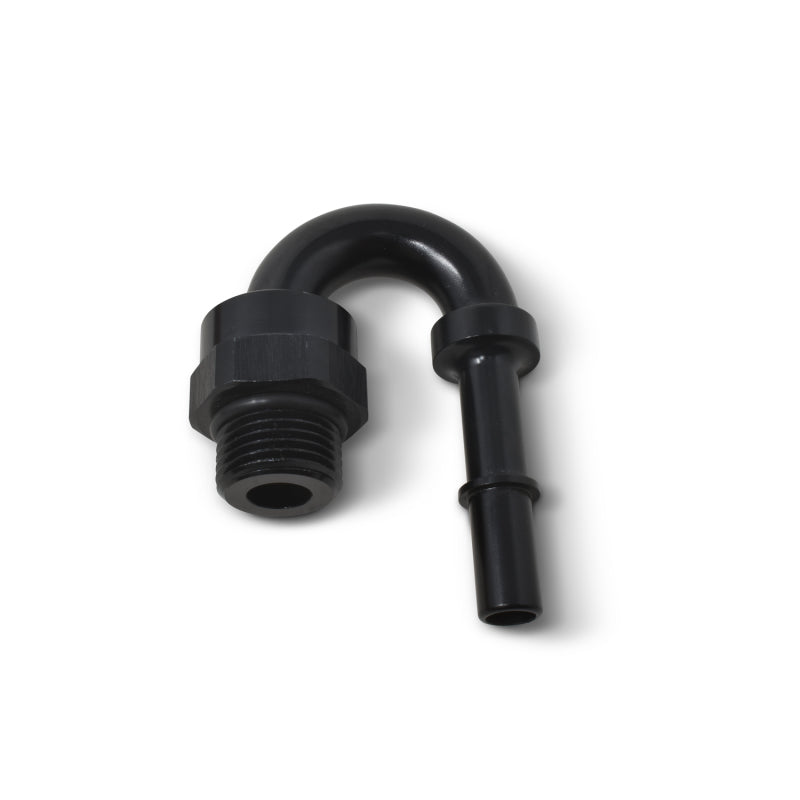 Russell 644013 Performance Adapter Fitting 3/8in SAE Quick Disc Male to #6 SAE Port Male Swivel 180Deg Blk