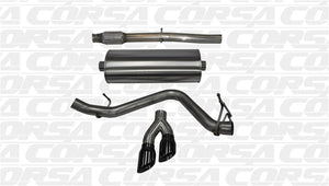 CORSA Performance 14873BLK Corsa 14-19 fits GMC Sierra/fits Chevy Silv 1500 Crew Cab/Short Bed 5.3L V8 Black Sport Single Side CB Exhaust