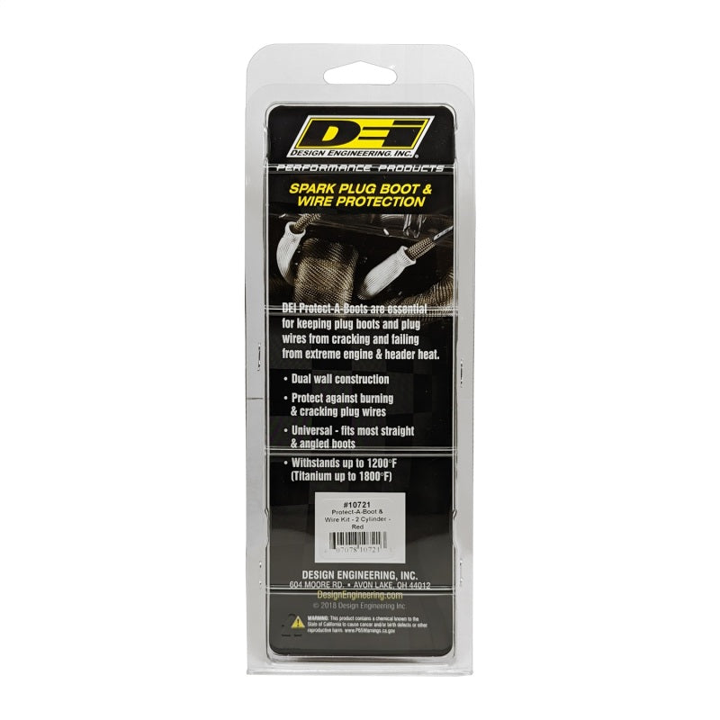 DEI  10721 Protect-A-Boot and Wire Kit 2 Cylinder - Red