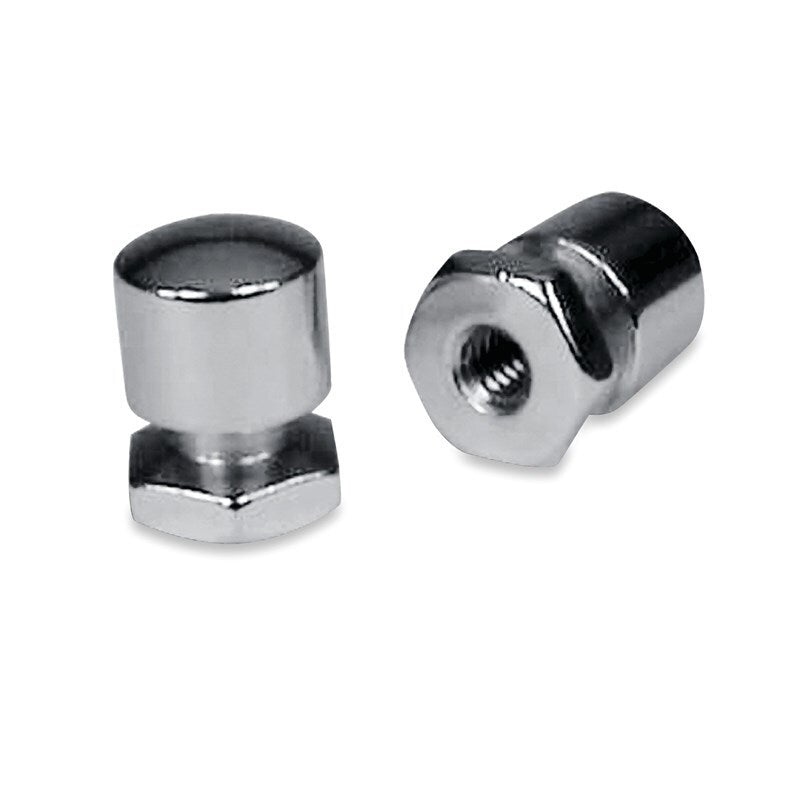 Mustang 78032 Solo Mounting Nuts (Pair) - Chrome