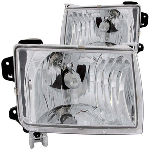 ANZO 111049 1998-2000 fits Nissan Frontier Crystal Headlights Chrome