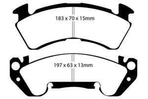 EBC UD614 92-96 fits Chevrolet Caprice 4.3 Police Ultimax2 Front Brake Pads