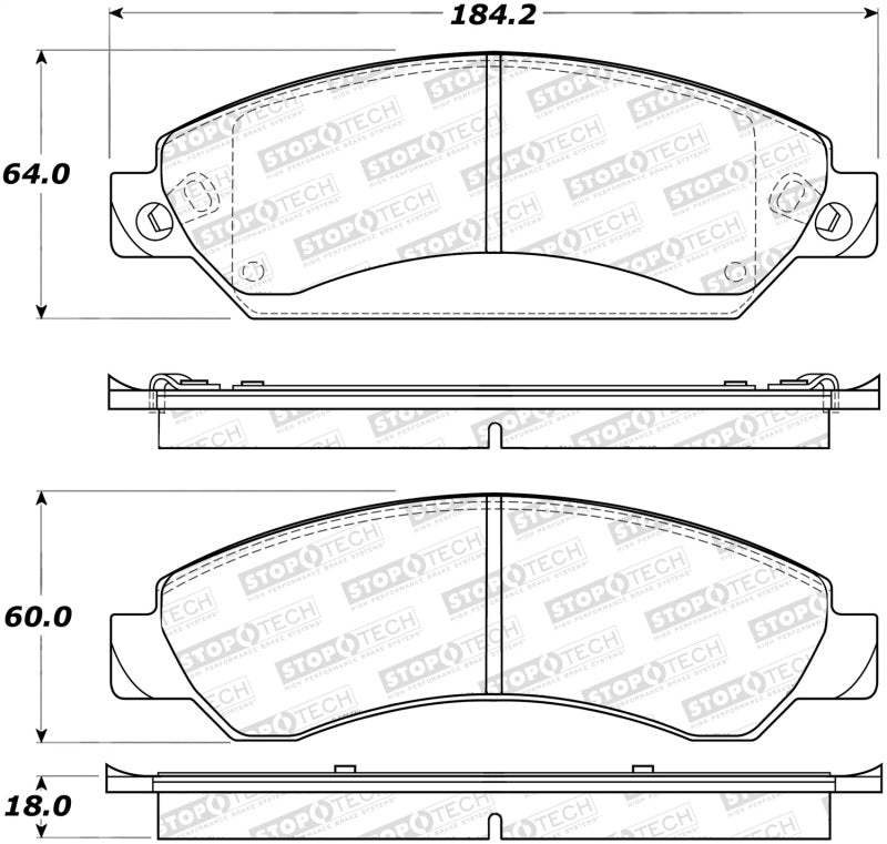 StopTech 308.1092 Street Brake Pads